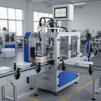 200360550मिमी स्वचालित जॉइनिंग मशीन सीलिंग स्पीड 2s के साथ कंटेनर असेंबली लाइनों में प्रदर्शन प्रदान करती है